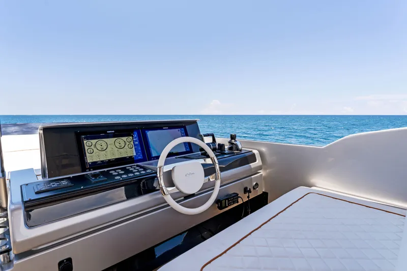 Slide: The Image of Helm of Riva 82' Diva yacht, 2027 model. - 29