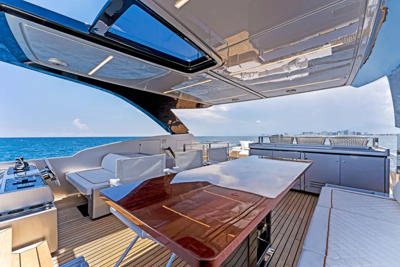 Slide: The Image of Luxurious deck of the 2027 Riva 82' Diva yacht. - 32