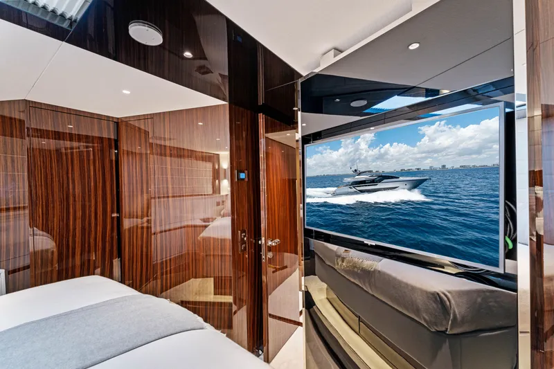 Slide: The Image of Luxurious interior cabin of the 2027 Riva 82' Diva yacht. - 40