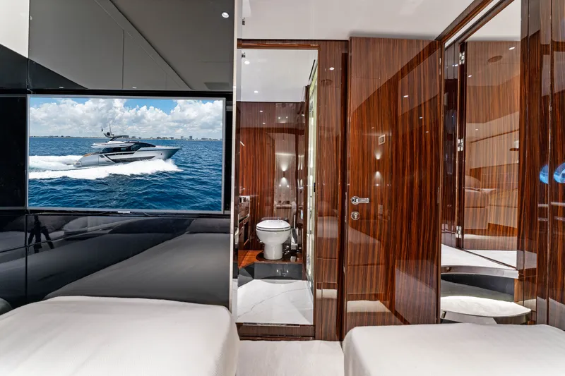 Slide: The Image of Luxurious interior of Riva 82' Diva yacht, model year 2027. - 42