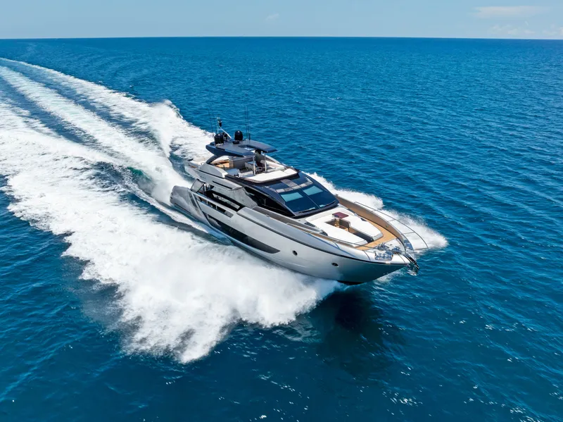 Slide: The Image of Luxury yacht Riva 82' Diva 2027 on open sea. - 5