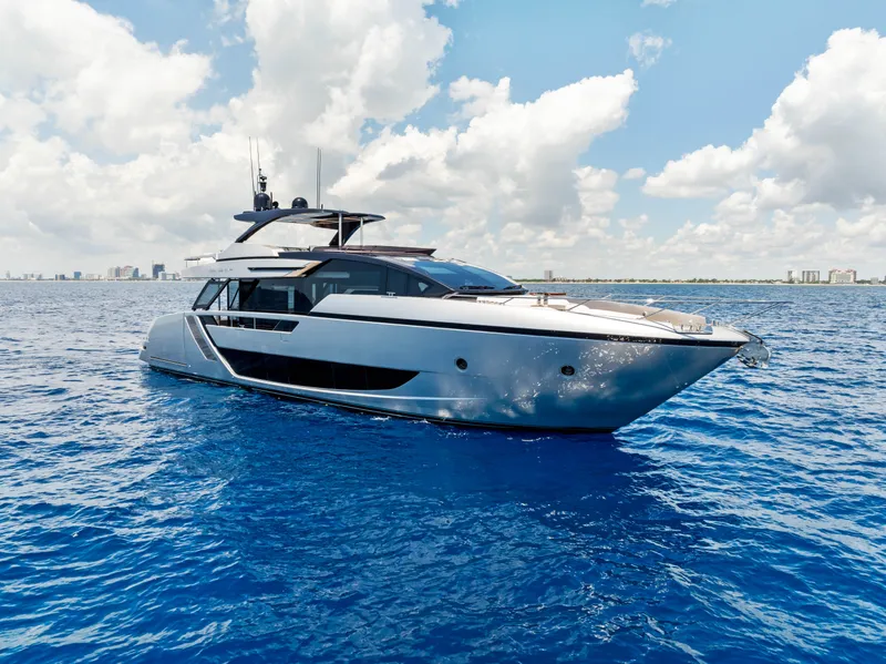 Slide: The Image of Luxury yacht Riva 82' Diva 2027 on open sea. - 9