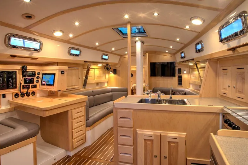 Slide: The Image of Manufacturer Provided Image: Luxurious interior of 2026 Tartan 395 yacht with modern amenities and elegant design. - 8