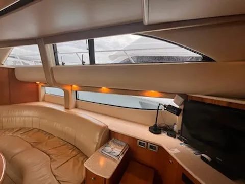 Slide: The Image of Luxurious interior of 2004 Meridian 459 Motoryacht with leather seating and modern amenities. - 16