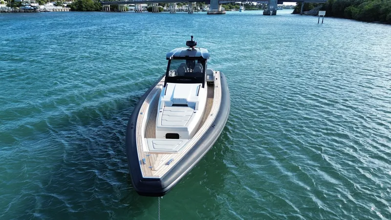 Slide: The Image of Technohull 47 Omega 2023 on calm waters. - 12