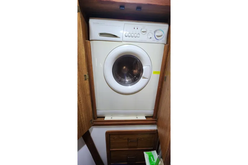 Slide: The Image of Washing machine inside 2005 Endeavour 44 TrawlerCat wooden cabinet. - 15