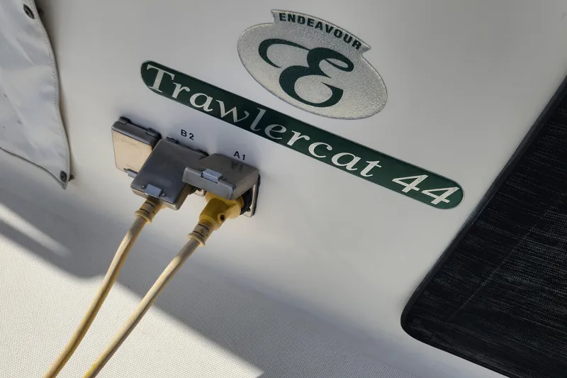 Slide: The Image of 2005 Endeavour 44 TrawlerCat with power connections labeled B2 and A1. - 71