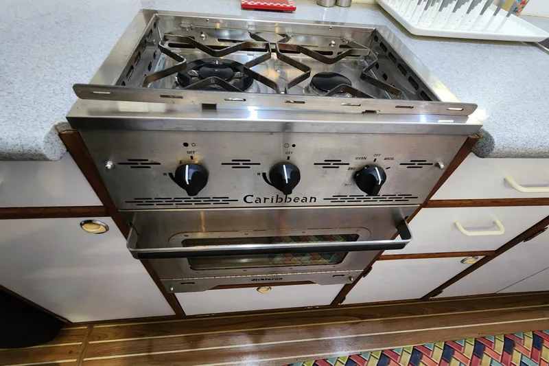 Slide: The Image of Stainless steel stove in 2005 Endeavour 44 TrawlerCat kitchen. - 8