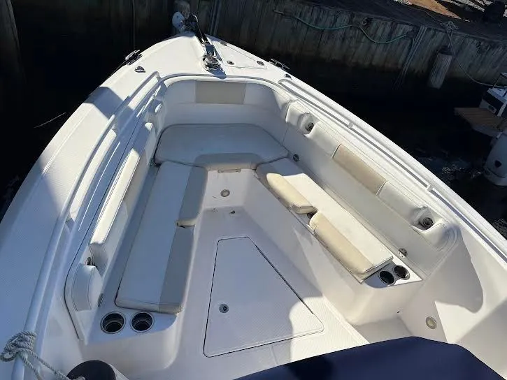 Slide: The Image of Interior view of 2016 Everglades 295 Center Console boat. - 12