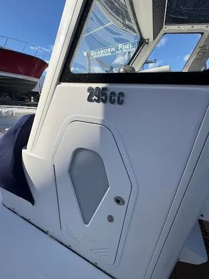 Slide: The Image of Everglades 295 Center Console boat, 2016 model, side view. - 2