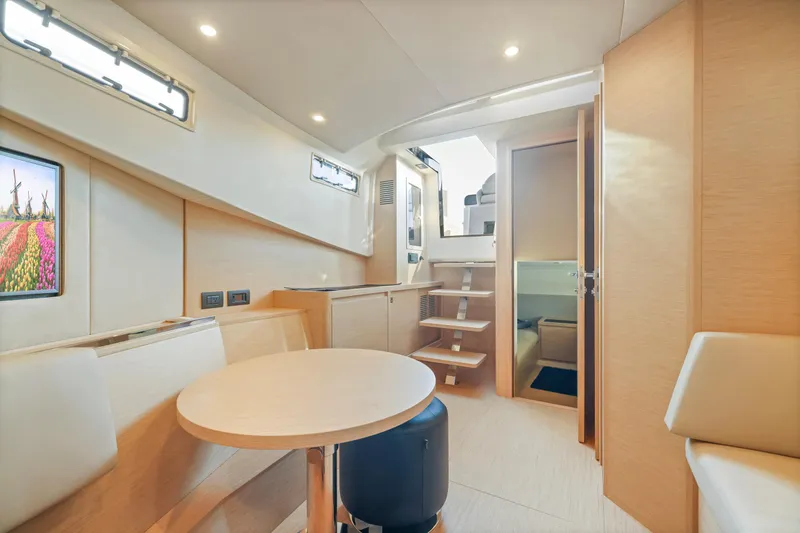 Slide: The Image of Luxurious interior of 2022 Solaris Power yacht, featuring modern design and comfortable seating. - 14