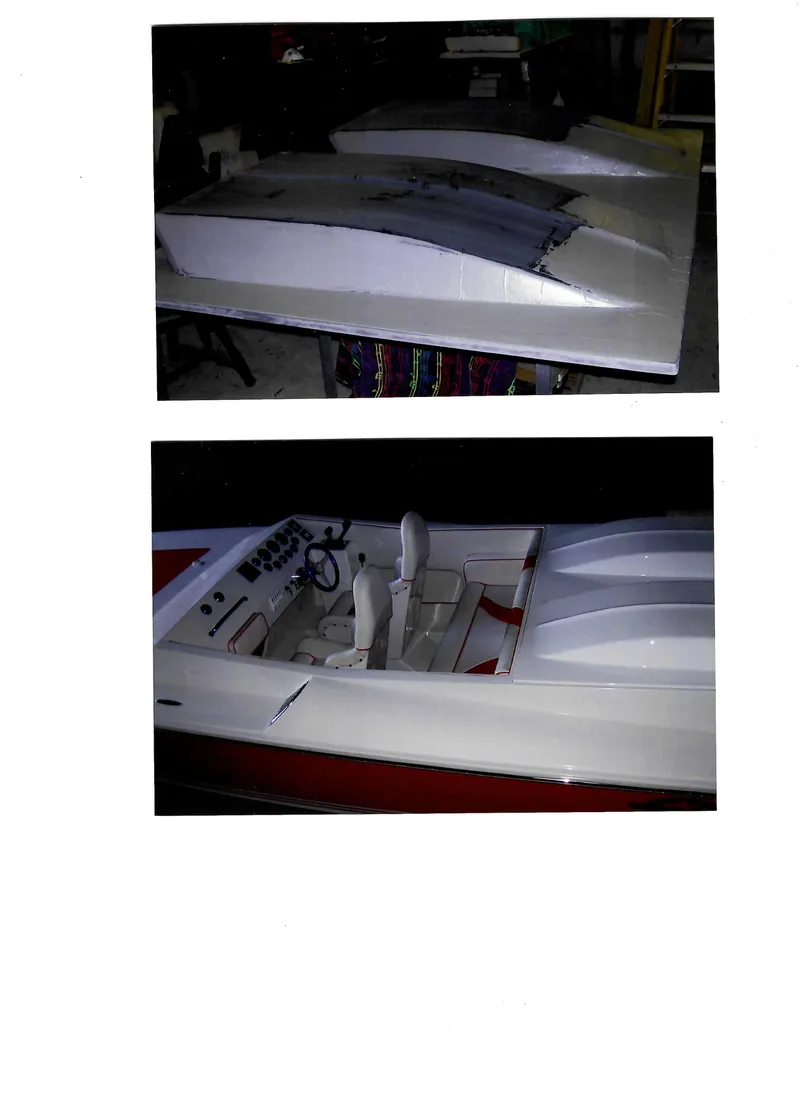 Slide: The Image of 1971 Magnum Sport boat interior and exterior views, showcasing sleek design and seating. - 42