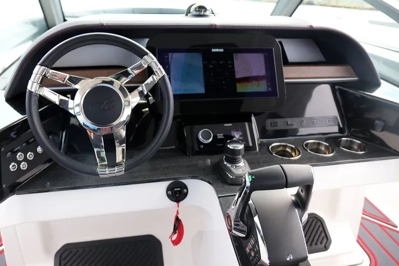 Slide: The Image of Cockpit of 2026 Monterey Elite 30 OB with modern controls. - 12