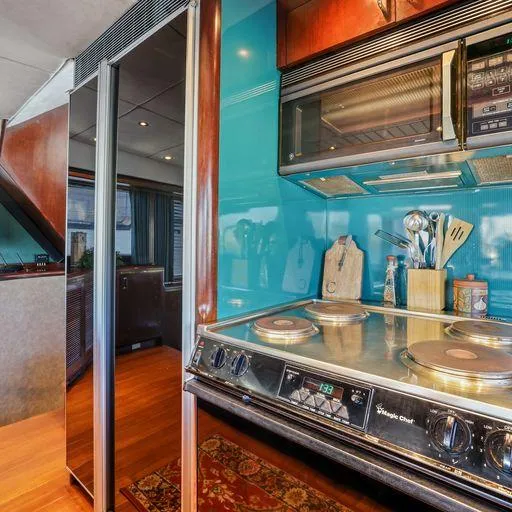 Slide: The Image of Modern kitchen in a 1991 Vic Franck 65 Pilot House yacht. - 39