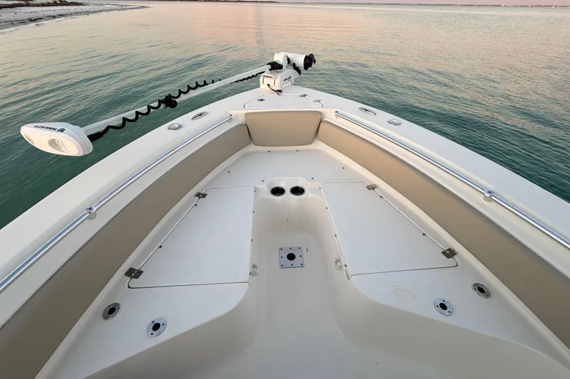 Slide: The Image of 2023 Key West 219 FS boat deck with calm water view. - 17