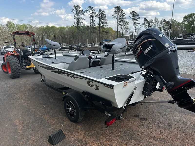 Slide: The Image of 2026 G3 Sportsman 1710 boat with Yamaha motor on trailer. - 9