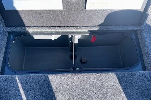 Slide: The Image of Open storage compartment in 2025 Ranger RT198P boat, featuring a spacious interior. - 15
