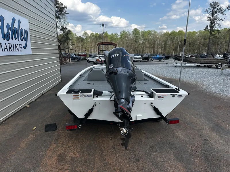 Slide: The Image of G3 Sportsman 1710 boat, 2026 model, displayed at Ashley Marine. - 4
