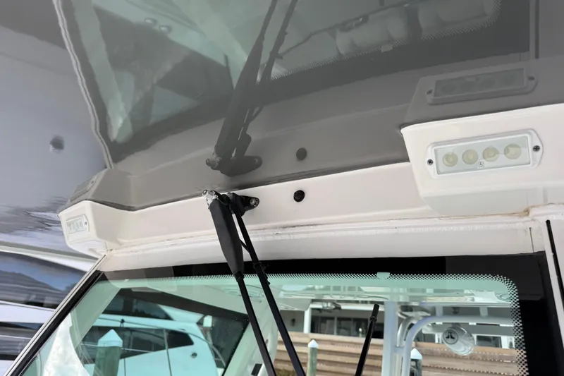 Slide: The Image of 2018 HCB 39 Speciale boat windshield and wiper detail. - 5