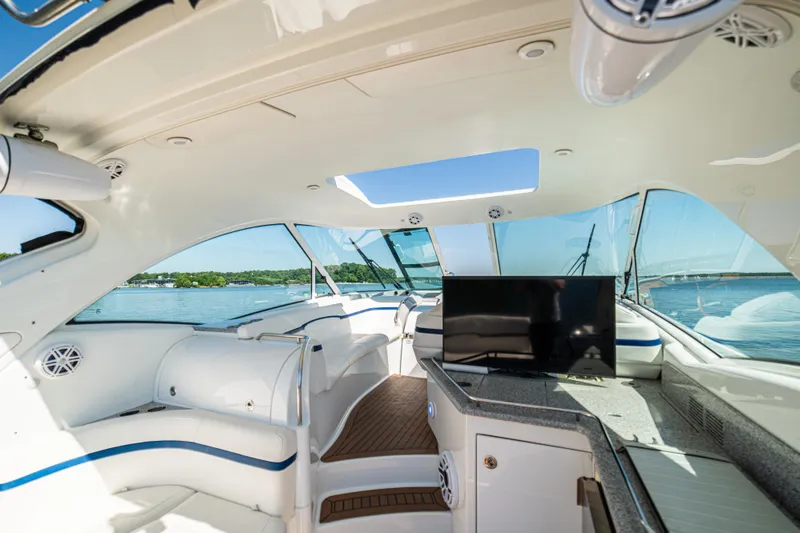 Slide: The Image of Luxurious interior of a 2008 Formula 45 Yacht with scenic water views. - 51
