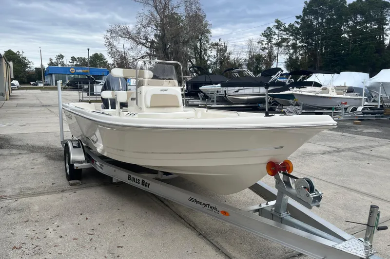Slide: The Image of 2026 Bulls Bay 2000 boat on trailer in outdoor dealership lot. - 9