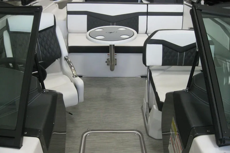 Slide: The Image of 2025 Monterey 238SS Super Sport interior with speaker and cup holders. - 15