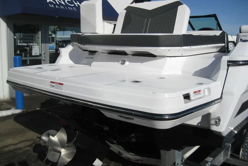 Slide: The Image of 2025 Monterey 238SS Super Sport boat emblem on white surface. - 3