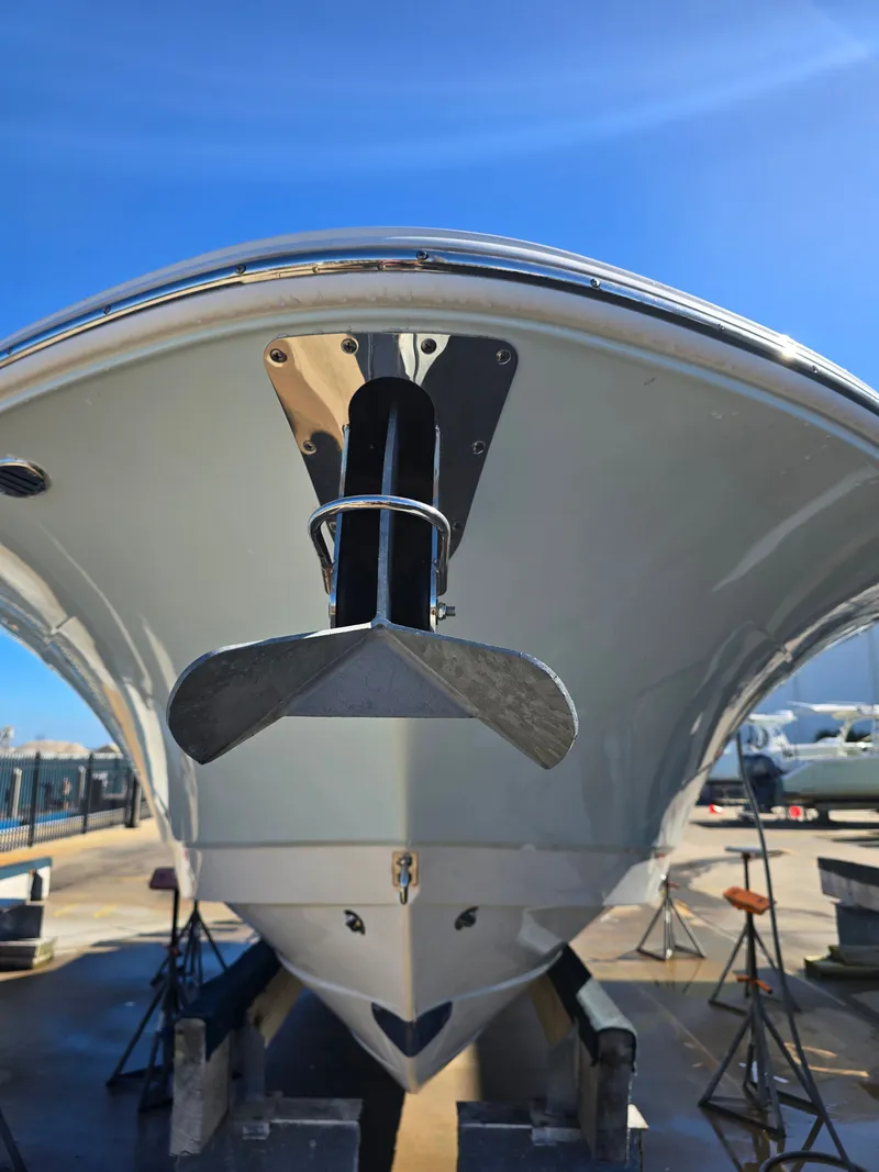 Slide: The Image of 2022 Robalo R272 Center Console boat bow view. - 41