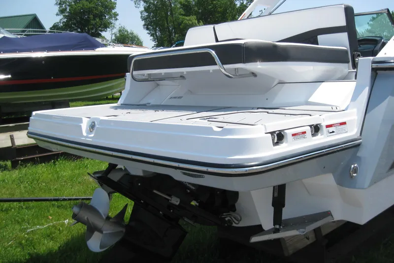 Slide: The Image of Close-up of 2025 Monterey 278SS Super Sport emblem on boat exterior. - 4