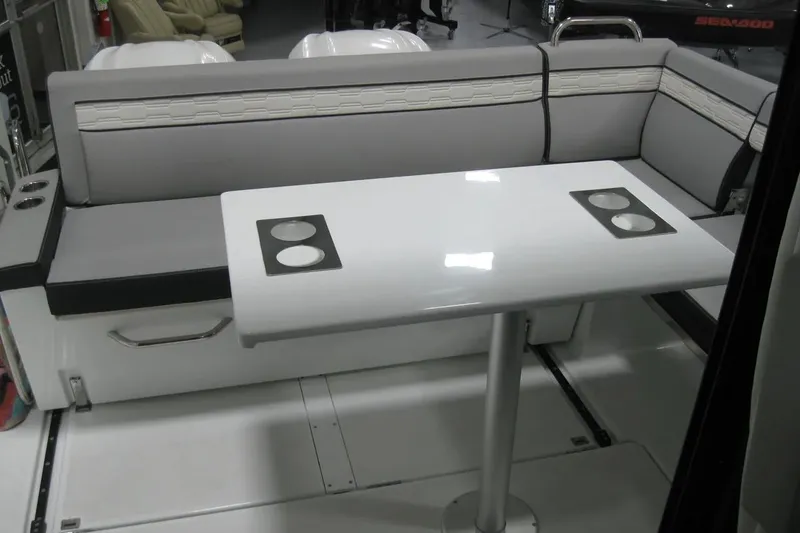 Slide: The Image of Interior cabin of 2026 Jeanneau NC 895 Series 2 boat, featuring sleek design and window view. - 30