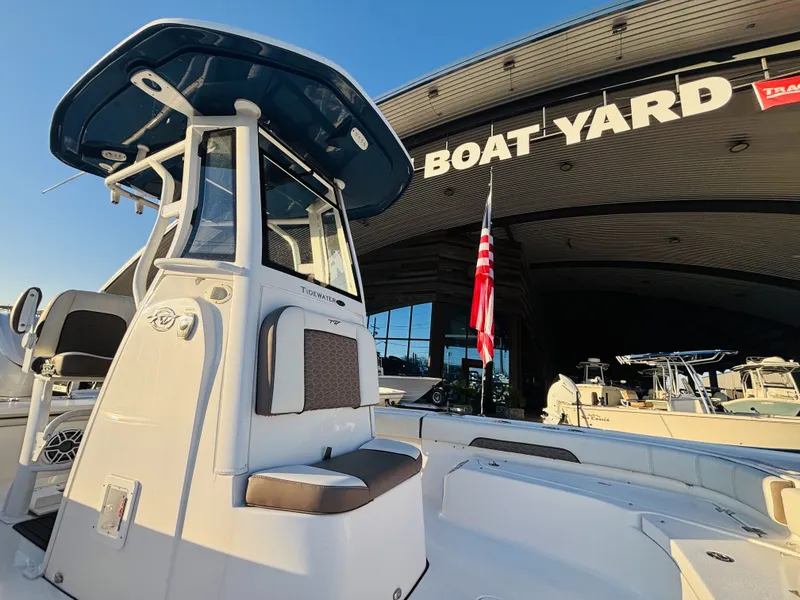 Slide: The Image of 2024 Tidewater Custom 22 Excursion CC at a boat yard. - 12