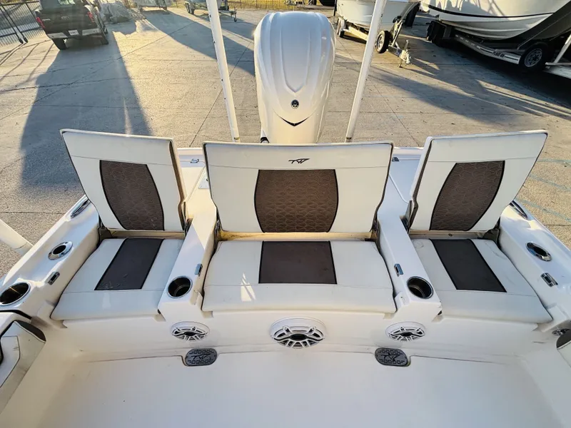 Slide: The Image of Rear view of 2024 Tidewater Custom 22 Excursion CC boat. - 13
