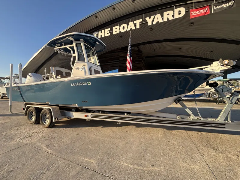 Slide: The Image of 2024 Tidewater Custom 22 Excursion CC boat on trailer. - 7