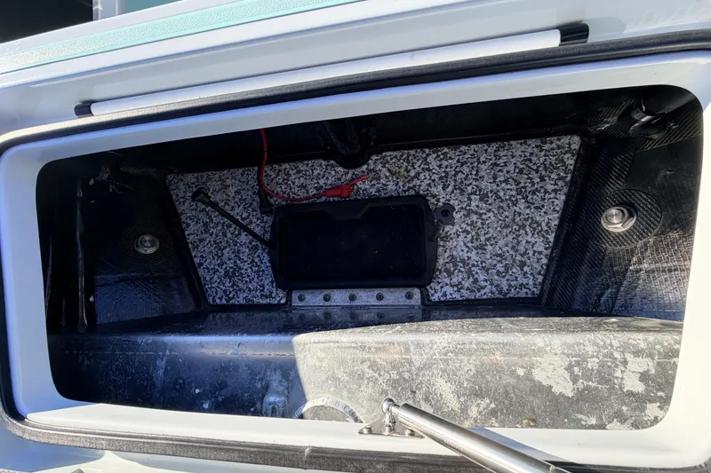 Slide: The Image of Open storage compartment of 2021 Chittum Skiffs Islamorada 18 boat. - 31