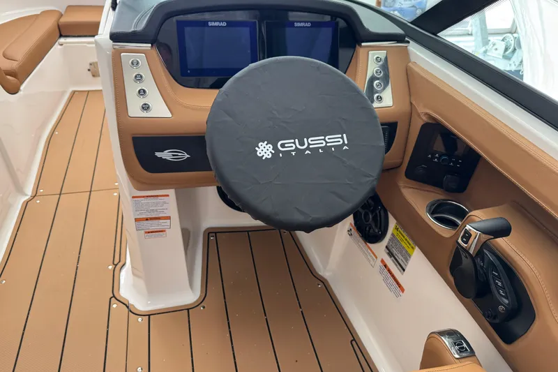 Slide: The Image of 2026 Chaparral 250 OSX boat interior with Gussi Italia steering wheel cover. - 7