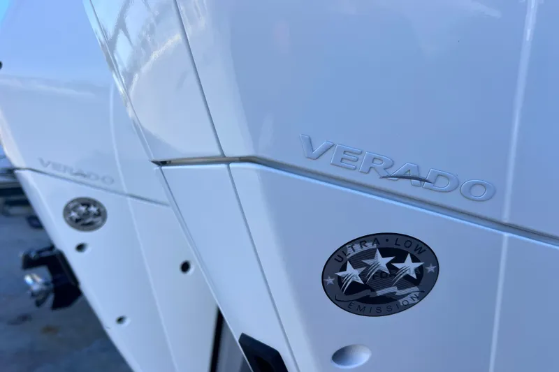 Slide: The Image of 2022 Blackfin 272 DC boat with Verado engine, ultra-low emission label. - 31