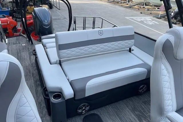 Slide: The Image of 2026 Godfrey Monaco 235 SFLC boat interior with luxurious seating and modern design. - 25