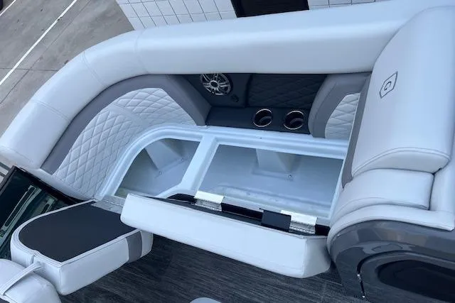 Slide: The Image of Luxurious seating and storage on 2026 Godfrey Monaco 235 SFLC boat. - 41