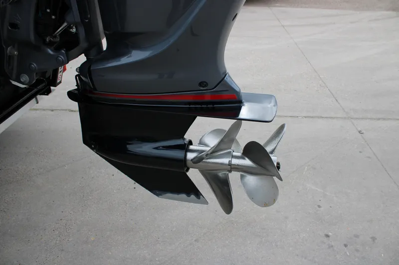 Slide: The Image of 2025 Mamba 24 Catamaran Elite boat deck with storage compartments. - 17