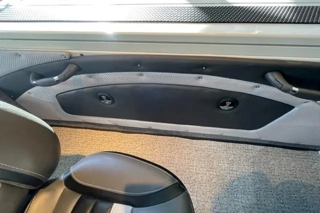 Slide: The Image of Interior view of 2024 Ranger VX1988 WT boat, featuring sleek seating and modern design elements. - 116