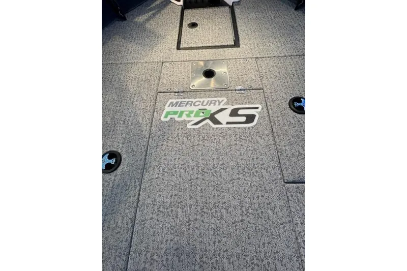 Slide: The Image of 2024 Ranger VX1988 WT boat deck featuring Mercury Pro XS logo. - 126