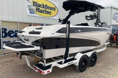 Slide: The Image of 2023 Tigé Z3 boat on trailer at BlackBeard Marine dealership. - 5