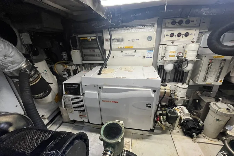Slide: The Image of Engine room of 2012 Fairline Targa 58 Gran Turismo with Cummins Onan generator. - 21