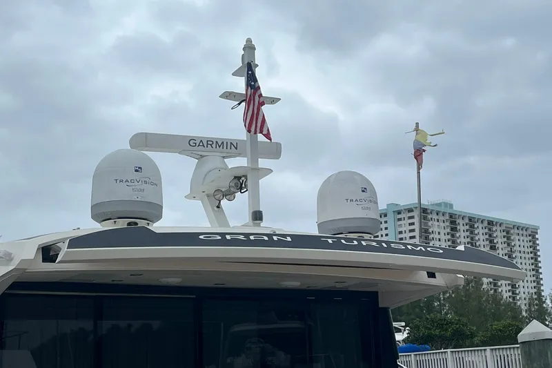 Slide: The Image of 2012 Fairline Targa 58 Gran Turismo yacht with Garmin and TracVision equipment. - 4