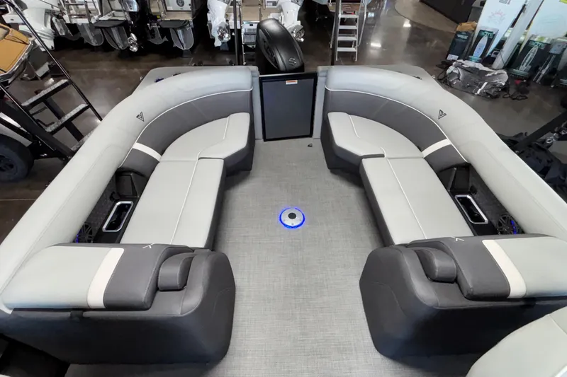 Slide: The Image of Luxurious interior of 2026 Viaggio Z24U boat with spacious seating and modern design. - 34