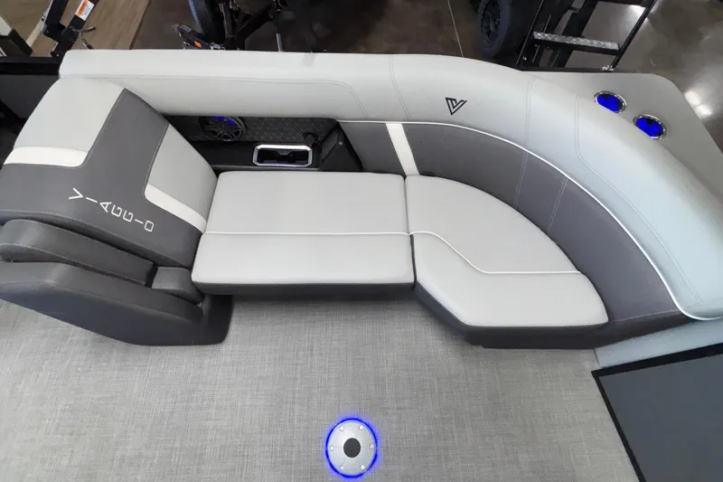 Slide: The Image of Luxurious seating in 2026 Viaggio Z24U boat with modern design and LED cup holders. - 39