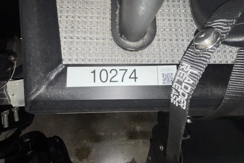 Slide: The Image of Close-up of Viaggio Z24U 2026 model with serial number 10274 and ladder release strap. - 51