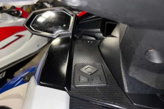 Slide: The Image of 2023 Yamaha WaveRunner VX Limited dashboard with control buttons and mirror. - 12