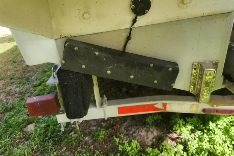 Slide: The Image of Close-up of 2013 Panga Center Console boat on trailer. - 25