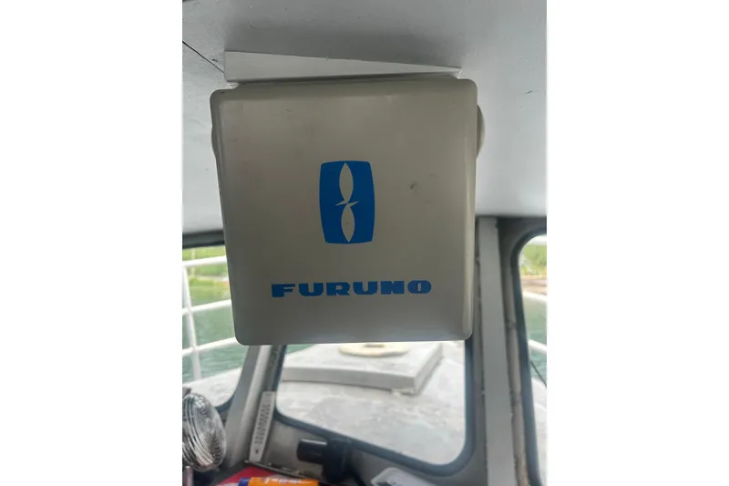 Slide: The Image of Furuno equipment inside 1994 Svendsen Marine Works SMW 38 boat cabin. - 29